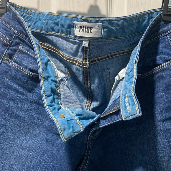 Paige Skyline Straight Jeans in Classic Blue Denim - Women’s Size 31 - Picture 11 of 14